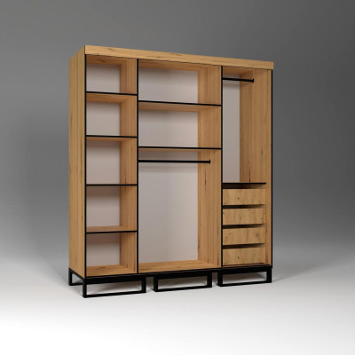 Kleiderschrank Kommodenschrank Design Schrank Vitrine Kommoden XXL Regal Loft