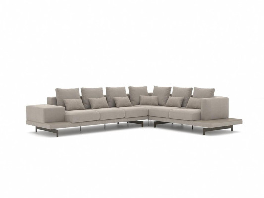 Polstermöbel Grau Sofa Couch L-Form Design Ecksofa Neu Wohnzimmer Couchtisch