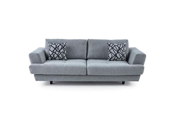  Wohnzimmer Design 3-Sitzer Grau Sofa Modern Luxus Stoffsofa Exclusive