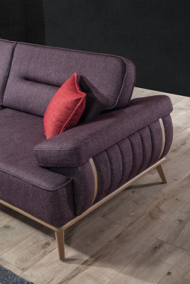  Luxuriöse 3-Sitzer Sofa Lila Farbe Modern Möbel in Wohnzimmer Neuheit