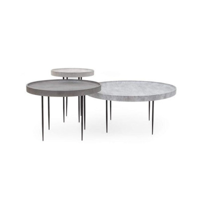  Natürliches Holz-Couchtisch-Trio, umweltfreundlich für das Wohnzimmer