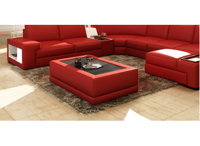 Luxus Couchtische Polser Leder Designer Wohnzimmer Beistelltisch Tische