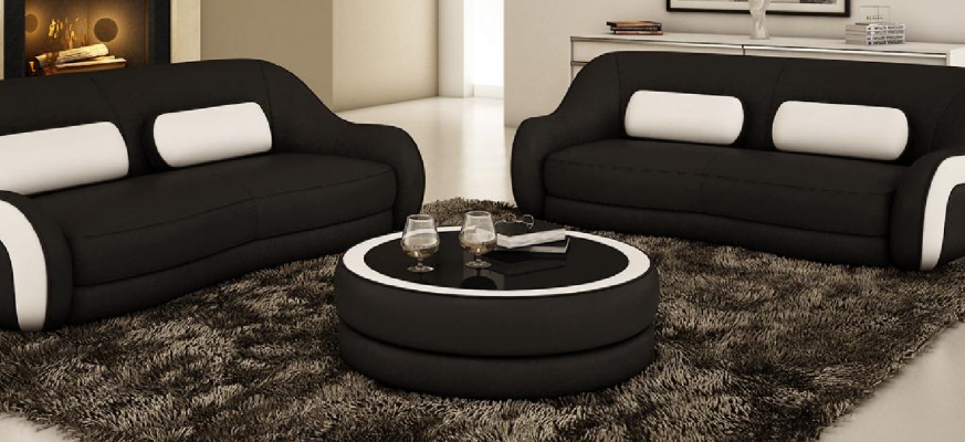 Runder Couchtisch Beistelltisch Tische Tisch Couch Sofa Rundtisch Leder