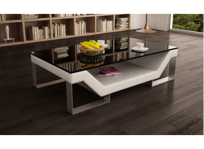 Sofatisch Glas Design Tisch Wonzimmer Leder Couch Beistell Sofa Kaffee