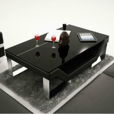 Sofatisch Glas Design Tisch Wonzimmer Leder Couch Beistell Sofa Kaffee