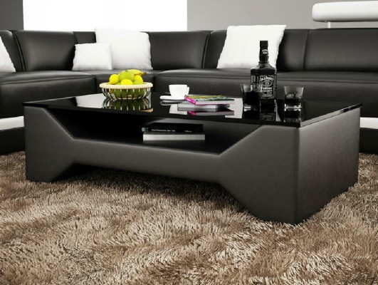 Sofatisch Design Tisch Wonzimmer Glas Leder Sofa Beistell Kaffee Couch
