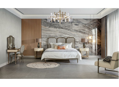 Schlafzimmer Set Design Einrichtung Bett Moderne Möbel 5tlg. Nachttisch Massivholz