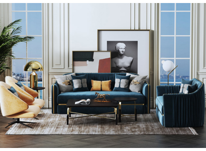 Sofagarnitur 3+2 Sitzer Set Design Sofa Polster Deko Couchen Couch Modern