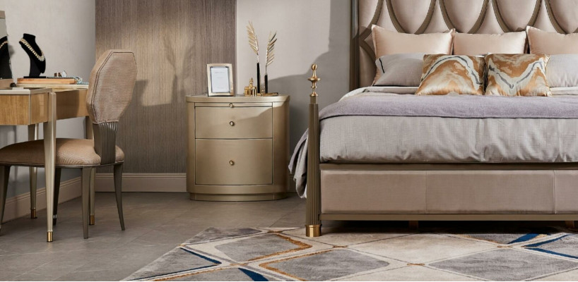 Bett 2x Nachttisch 3 tlg Schlafzimmer Set Design Modern Klassische Massivholz