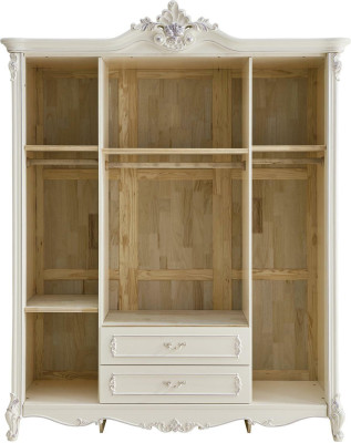 Schlafzimmer Set Doppel Bett 2x Nachttisch Konsole Polster 6 tlg. Massivholz