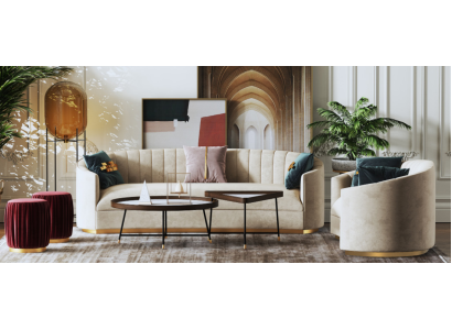 Sofagarnitur 3+1 Sitzer Set Design Sofa Polster Couchen Couch Modern