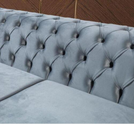 Dreisitzer Sofa Luxus Chesterfield 3 Sitzer Couches Grau Sofas Samt Neu Couch