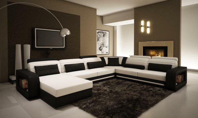 Multifunktions Couch Sofa Polster XXL Big Neu Sofa Eck Couchen Leder