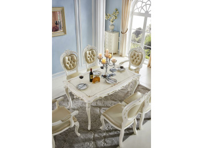 Barock Esstisch Tisch Esszimmer Design Wohnzimmer Garnitur Gruppe Holz