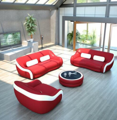 3 Sitzer (ohne 2+1) Sofa Couch Polster Couchen Sofas Leder Sitz Design