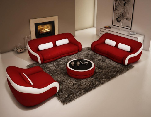 3 Sitzer (ohne 2+1) Sofa Couch Polster Couchen Sofas Leder Sitz Design