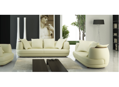 Sofagarnitur Design Couch 3+2 Set Polster Leder Sofa Wohnzimmer Garnituren