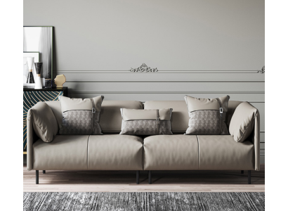 Design Italienische Möbel Big xxl 3 Sitzer Couch Leder Sofa Couchen Luxus