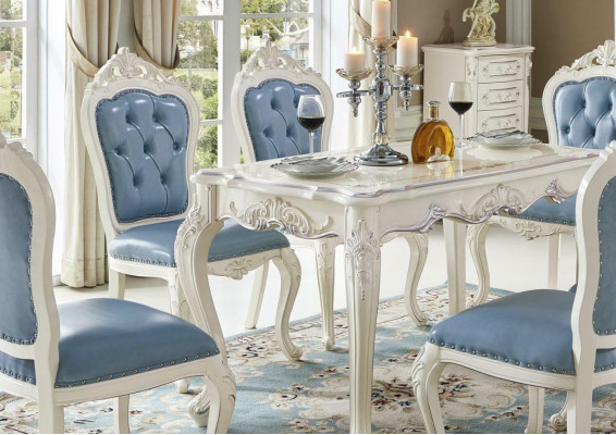 Barock Esstisch Tisch Esszimmer Wohnzimmer Gruppe Garnitur Holz Design