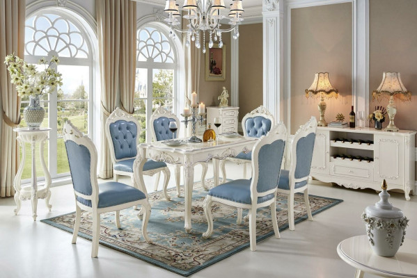 Barock Esstisch Tisch Esszimmer Wohnzimmer Gruppe Garnitur Holz Design
