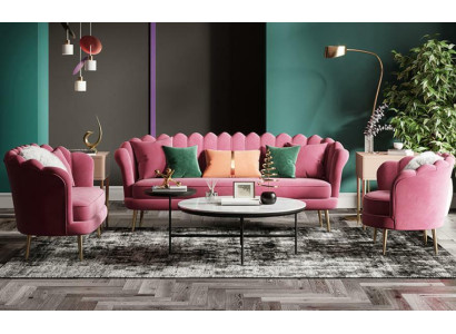 Couchen Möbel Relax Sitz Design Couch Lounge Sofas Textil Sofa 3 Sitzer Samt Neu