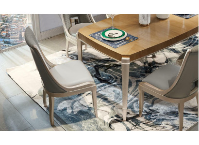 Stuhl Lehn Designer Leder Polster Stühle Esszimmer Neu 1x Wohn Lehnstuhl