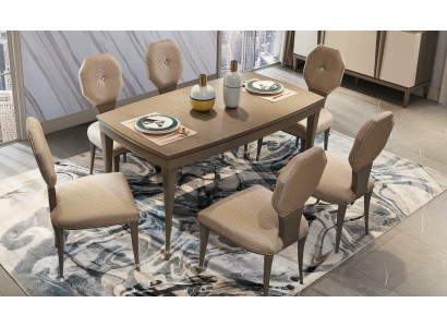 Stuhl 1x Luxus Design Polster Stühle Sitz Büro Esszimmer Designer Holz Sessel