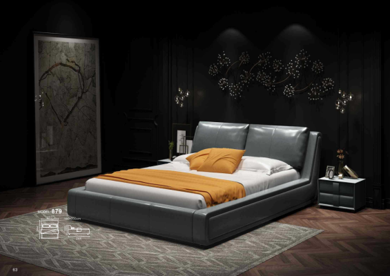 Designer Bett Luxus Doppel Leder Hotel Metall Betten Doppel Schlaf Zimmer Neu