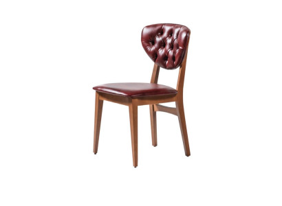Dunkelbrauner Chesterfield Stuhl Stilvoller Einsitzer Stuhl Moderne Sitzmöbel