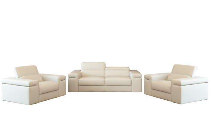 Sofagarnitur Couch Polster Leder Sofa Wohnzimmer Sitz 3+2+1 Set Garnituren
