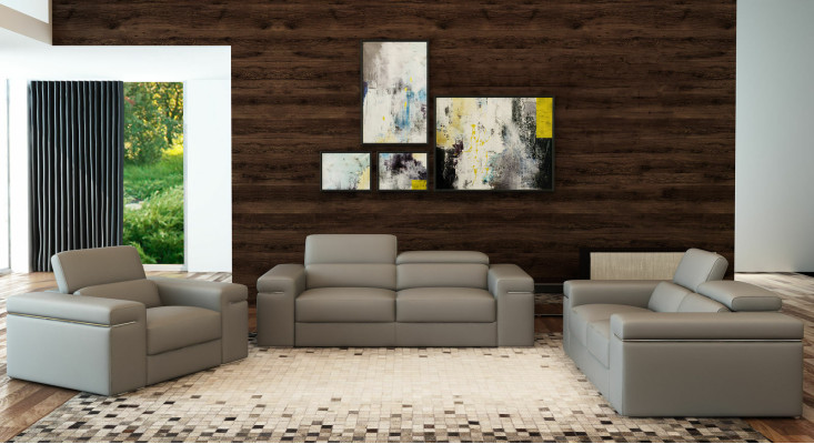 Sofagarnitur Couch Polster Leder Sofa Wohnzimmer Sitz 3+2+1 Set Garnituren