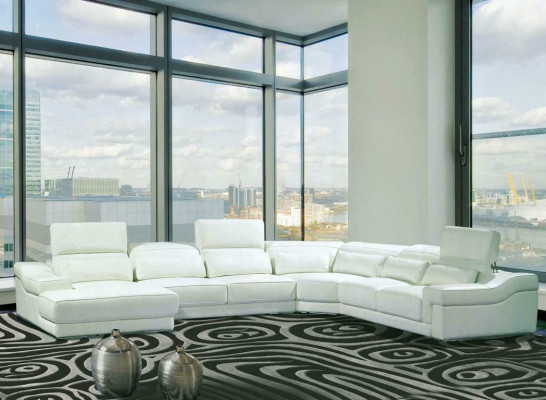 Edle Wohnlandschaft Couch Polster Sofa Ecksofa Sitz Eckgarnitur Leder
