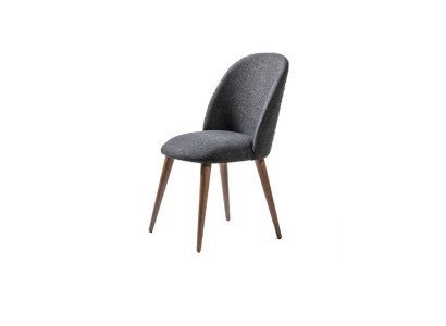 Klassische Lehnstuhl Luxus Stuhl Polster Textil Stoff Holz Stühle Design Stuhl