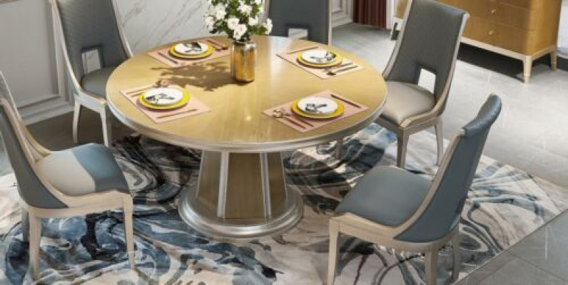 Garnitur Luxus Stuhl Set 4X Esszimmer Möbel Sessel Sitzgarnitur Massivholz