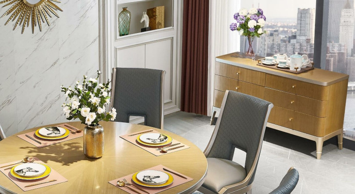 Garnitur Luxus Stuhl Set 4X Esszimmer Möbel Sessel Sitzgarnitur Massivholz