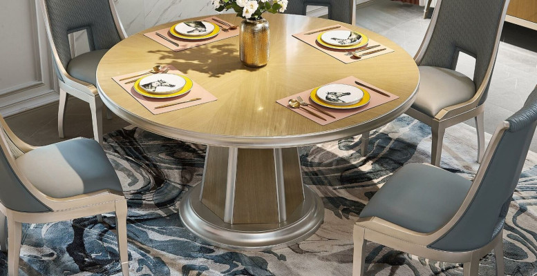 Garnitur Luxus Stuhl Set 4X Esszimmer Möbel Sessel Sitzgarnitur Massivholz