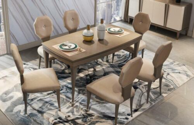 Stuhl Set 6x Stühle Esszimmer Garnitur Wohnzimmer Polster Set Massivholz