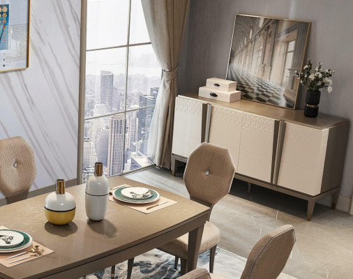 Stuhl Set 6x Stühle Esszimmer Garnitur Wohnzimmer Polster Set Massivholz