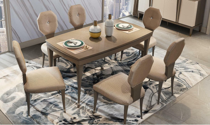 Stuhl Set 6x Stühle Esszimmer Garnitur Wohnzimmer Polster Set Massivholz