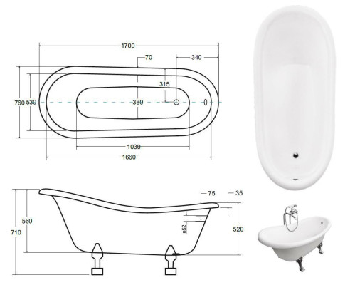 Klassische Freistehende Badewannen Antik Stil Badewanne Wanne Bad