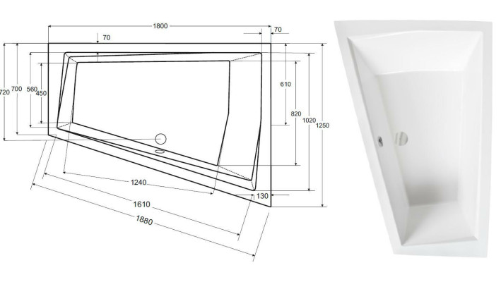 Badewanne 2 Personen Eck Bade Wannne Badezimmer Einbau Wannen Acryl Design Neu
