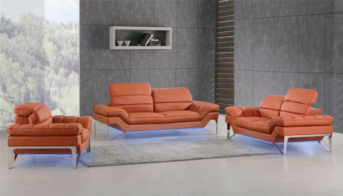 Sofagarnitur Leder Sofa Set 3+2 (ohne Sessel) Couch Sitz Polster Garnitur 994