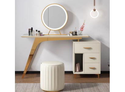 Schminktisch Spiegel Hocker Komplett Set Kommode Schlafzimmer Neu 2tlg