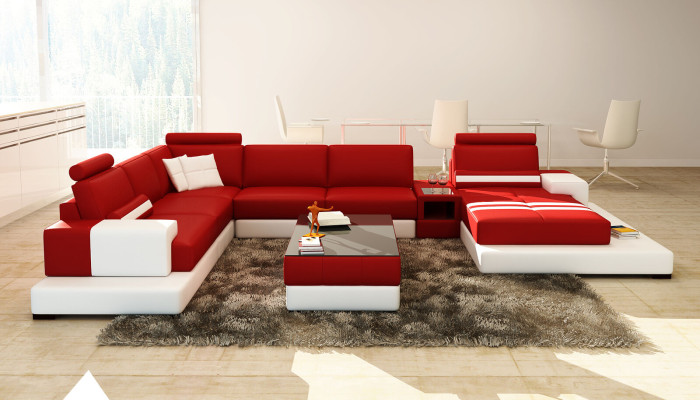 Moderne XXL Big Wohnlandschaft Sofa Couch Polster Eck Sofas Garnitur
