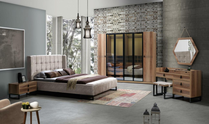 Elegantes Schlafzimmermöbel-Set im minimalistischen italienischen Design