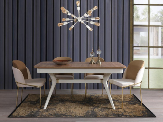 Esszimmer Essgruppe Set Tisch 4x Stühle Anrichte 2x Spiegel 8tlg neu