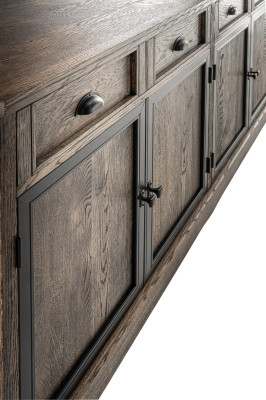 Designer Kommode Anrichte Side Low Board Schrank Wohn Zimmer Regal Holz Luxus