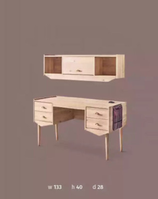 Sekretär Schreibtisch Tisch 134x60x77 Schreibtische Tische Möbel Holz Computer