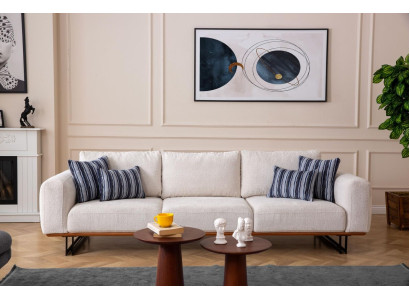 Designer 4 Sitzer Sofa Modern Möbel Weiße Farbe in Stil Wohnzimmer 