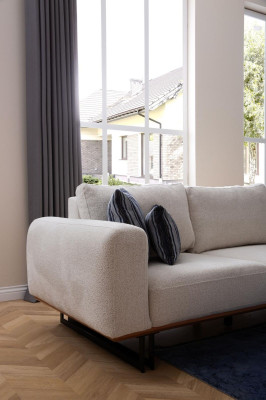 Designer 4 Sitzer Sofa Modern Möbel Weiße Farbe in Stil Wohnzimmer 
